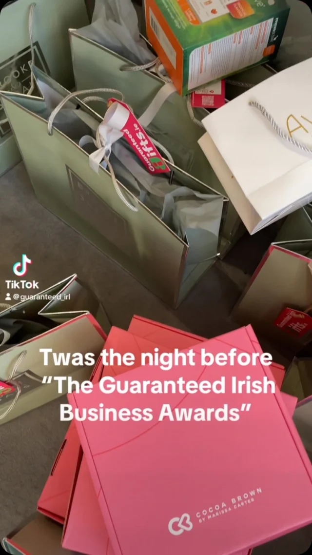 Twas the night before #GIBA25 ✨🎉
Our Guaranteed Irish Gift’s are tagged and ready to go! Thank you to all our gifting members for their lovely contributions!
#GIBA25 #alltogetherbetter #gifts #Awards
