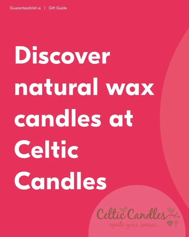 ✨ Member Spotlight ✨
We’re proud to shine a light on @celticcandlesireland, a passionate family-run business and proud Guaranteed Irish member! 
From eco-friendly wax to luxurious scents, their handcrafted candles are made with love right here in Ireland.
Visit their website celticcandles.ie to discover the range 🌸
